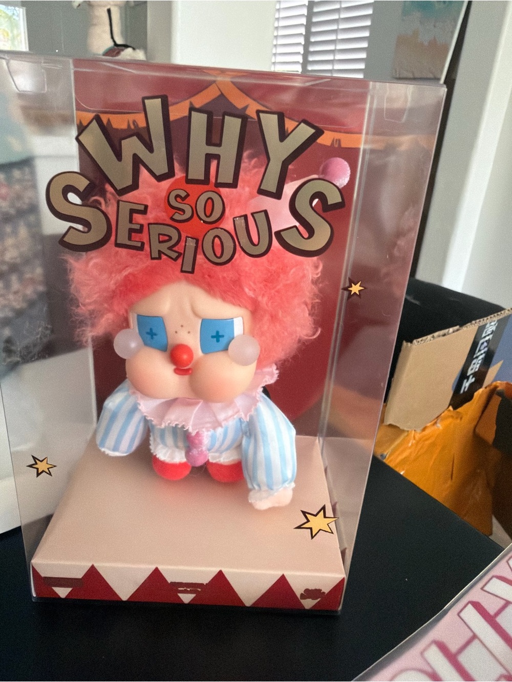 POP MART Why So Serious Clown plush pendant InBox